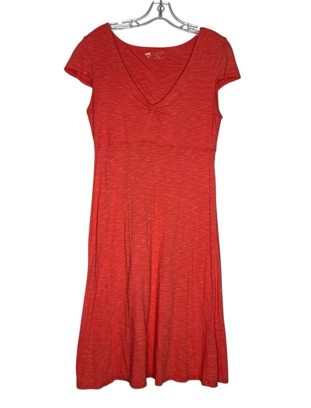 Horny Toad Rosemarie Dress Coral Small Cap Sleeve V Neck Outdoors Summer Casual